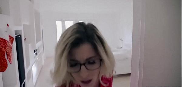  Horny stepson spying on his busty mature stepmother